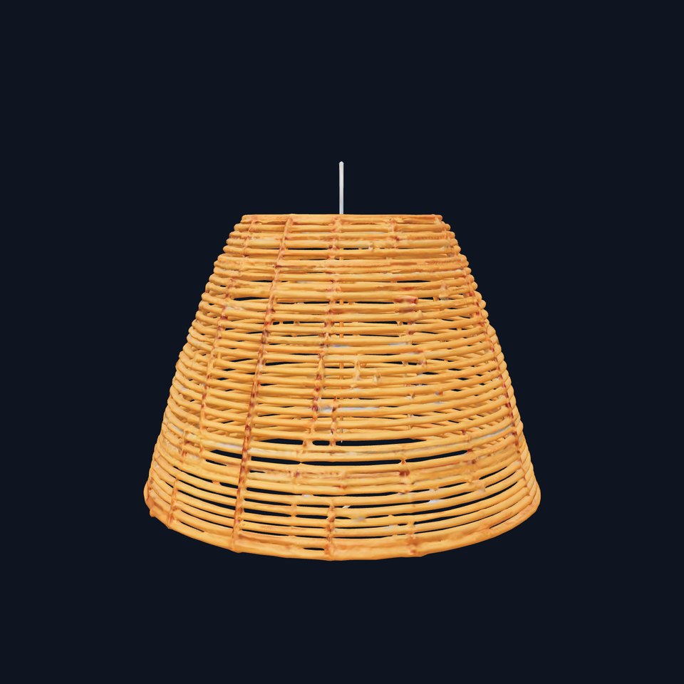 Wicker Pendant Lamp Shade Model Pack